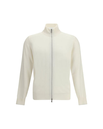 Brunello Cucinelli White Cashmere Cardigan