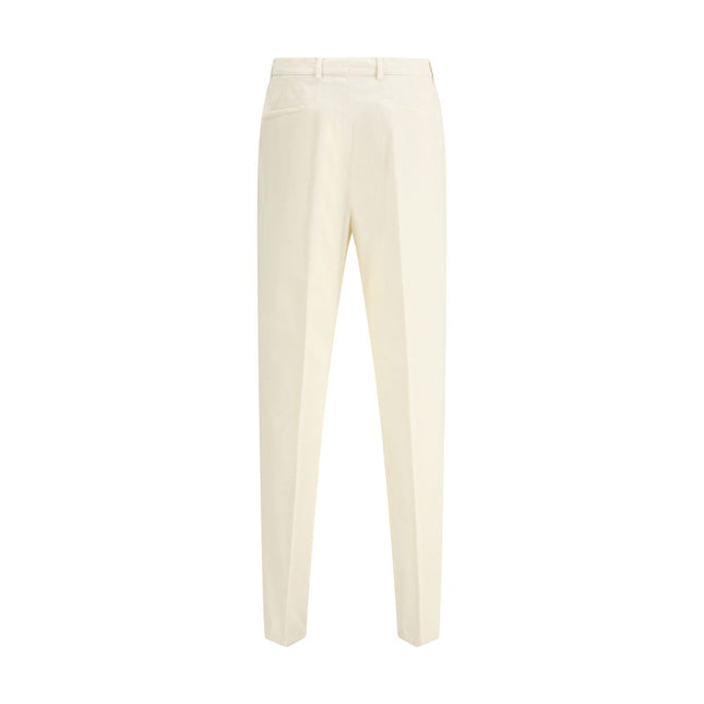 Brunello Cucinelli Cream Cotton Casual Pants