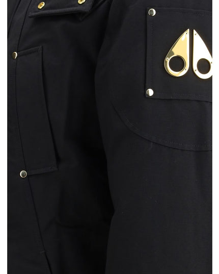 Moose Knuckles Black Cotton Parka