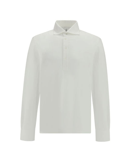Brunello Cucinelli White Cotton Dress Shirt
