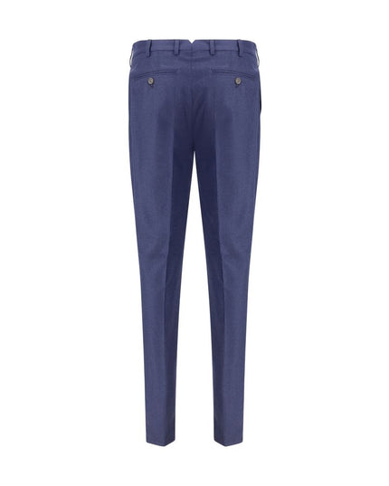 Brunello Cucinelli Blue Fleece Wool Pants