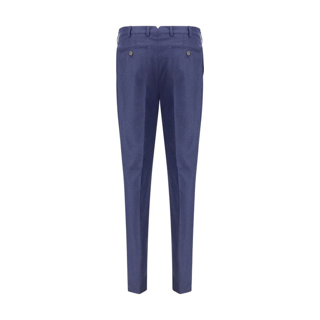 Brunello Cucinelli Blue Fleece Wool Pants