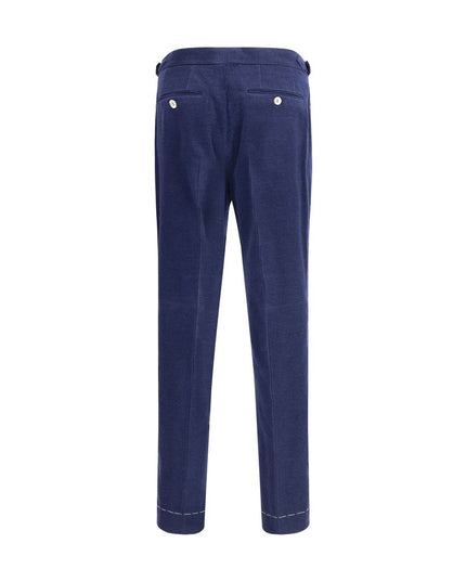 Brunello Cucinelli Blue Wool Casual Pants