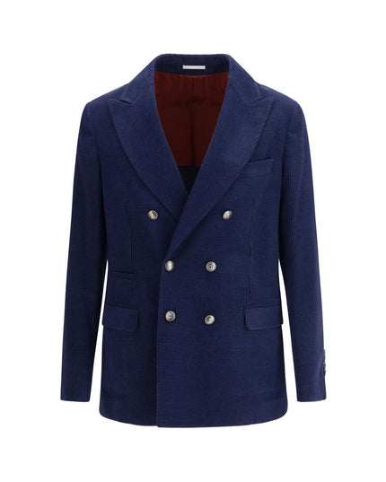 Brunello Cucinelli Blue Wool Coat