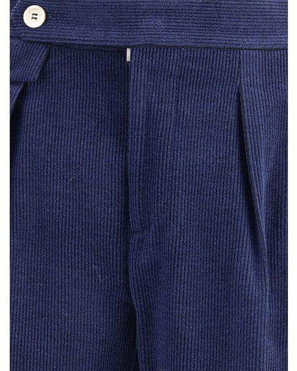 Brunello Cucinelli Blue Wool Casual Pants