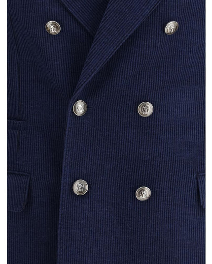 Brunello Cucinelli Blue Wool Coat