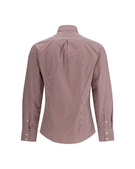 Brunello Cucinelli Red Cotton Pattern Shirt