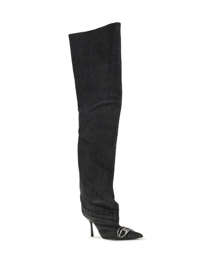 Diesel Black Fabric Over The Knee
