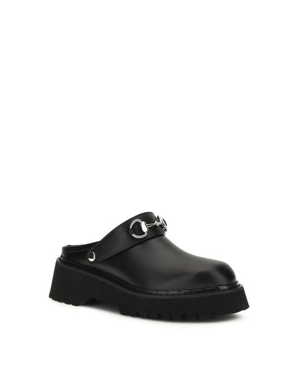 Gucci Black Leather Mules