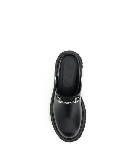 Gucci Black Leather Mules