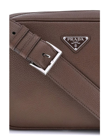 Prada Brown Calf Leather Bos Taurus Shoulder Bag