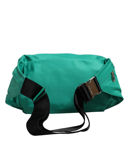 Dolce & Gabbana Green Logo Plaque Nylon Waist Fanny Pack Men's Borse Bag