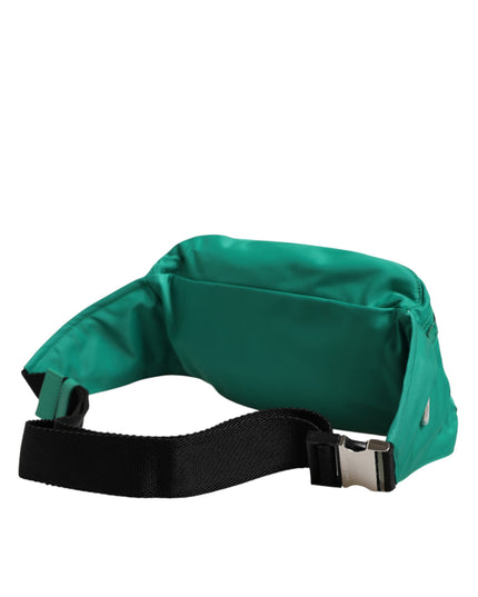 Dolce & Gabbana Green Logo Plaque Nylon Waist Fanny Pack Men's Borse Bag