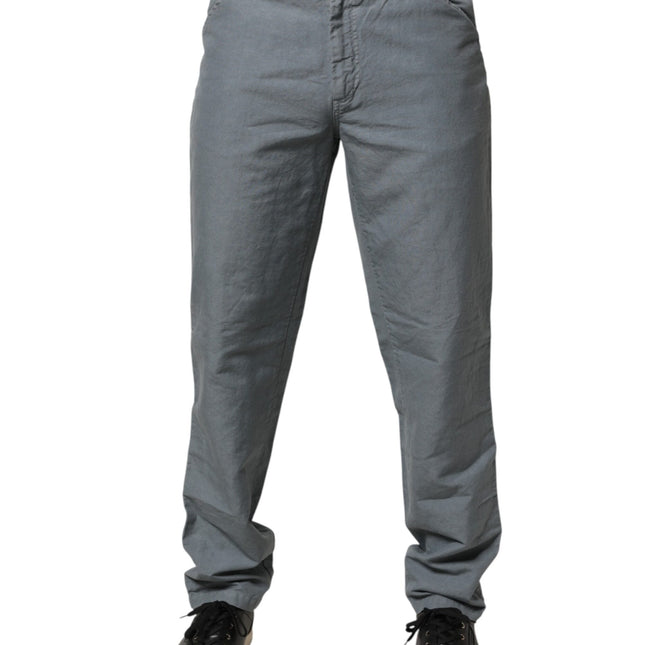 Master Coat Gray Cotton Regular Fit Men Denim Trouser Jeans