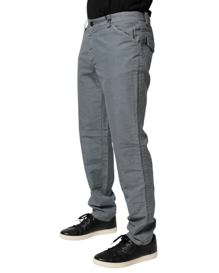 Master Coat Gray Cotton Regular Fit Men Denim Trouser Jeans