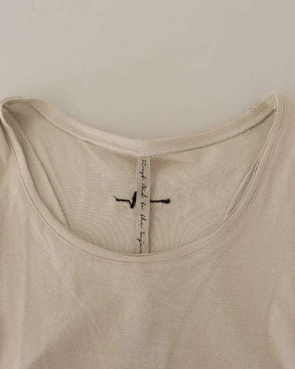 Max Mara Light Gray 100% Cotton Sleeveless Razor Back Tank Top