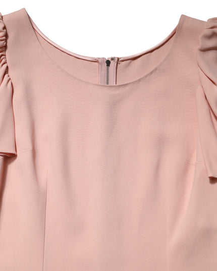 Dolce & Gabbana Pink Short Sleeves Round Neck Blouse Top