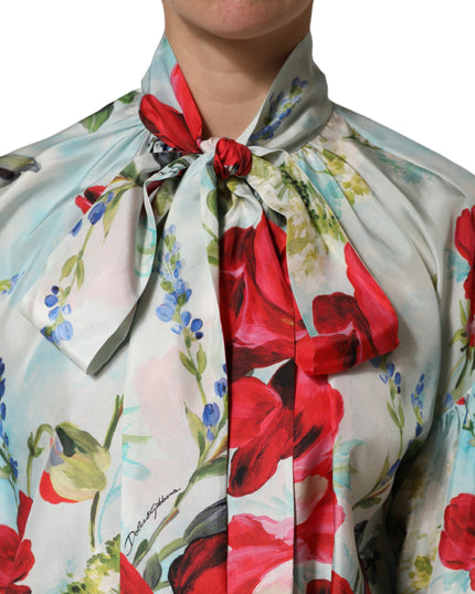 Dolce & Gabbana Multicolor Floral Long Sleeves Blouse Top