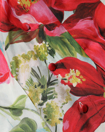 Dolce & Gabbana Multicolor Floral Long Sleeves Blouse Top