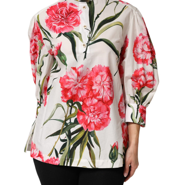 Dolce & Gabbana Multicolor Floral Long Sleeves Blouse Top