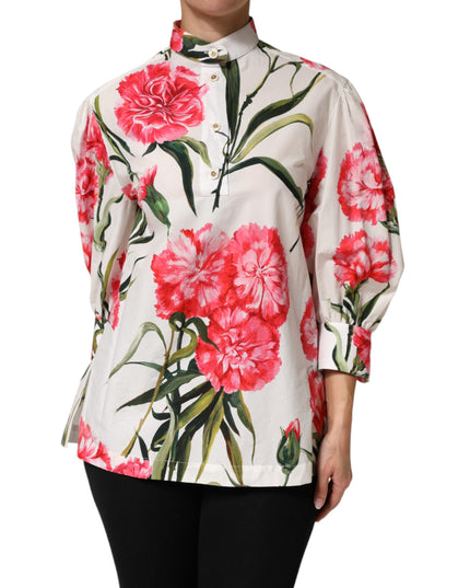 Dolce & Gabbana Multicolor Floral Long Sleeves Blouse Top