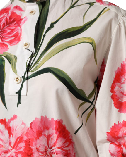 Dolce & Gabbana Multicolor Floral Long Sleeves Blouse Top