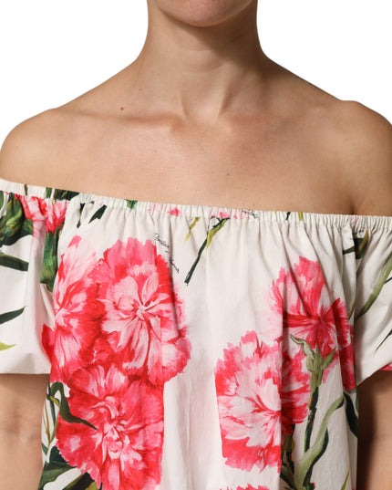 Dolce & Gabbana Multicolor Floral Off Shoulder Blouse Top
