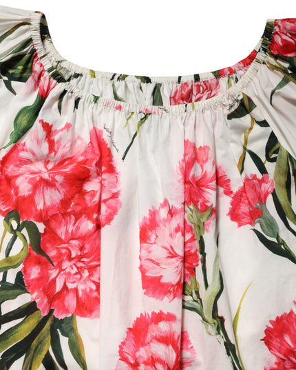 Dolce & Gabbana Multicolor Floral Off Shoulder Blouse Top