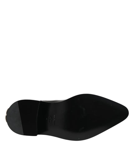 Dolce & Gabbana Black Studded Chelsea Short Ankle Boots Shoes