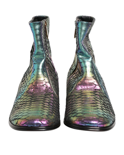 Dolce & Gabbana Multicolor Chelsea Short Ankle Boots Shoes