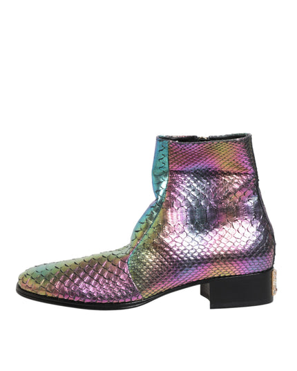 Dolce & Gabbana Multicolor Chelsea Short Ankle Boots Shoes