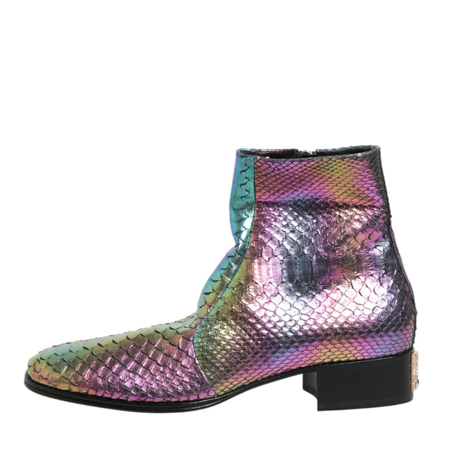 Dolce & Gabbana Multicolor Chelsea Short Ankle Boots Shoes