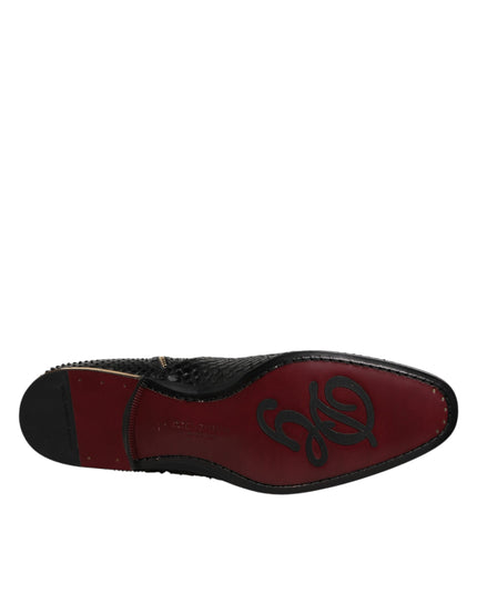 Dolce & Gabbana Black Leather Chelsea Short Ankle Boots  Shoes