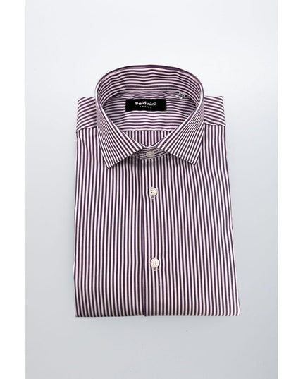 Baldinini Trend Purple Cotton Men Shirt
