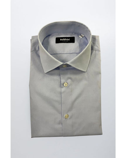 Baldinini Trend Light Blue Cotton Men Shirt