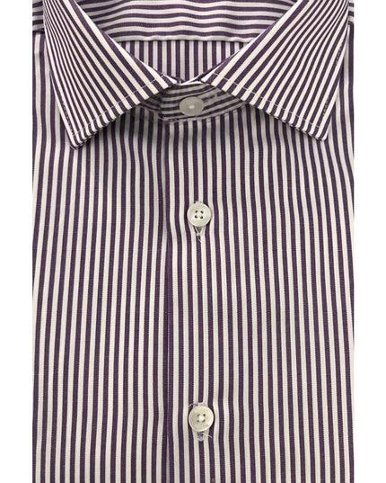 Baldinini Trend Purple Cotton Men Shirt