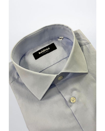 Baldinini Trend Light Blue Cotton Men Shirt