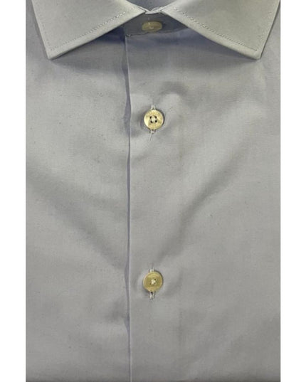 Baldinini Trend Light Blue Cotton Men Shirt