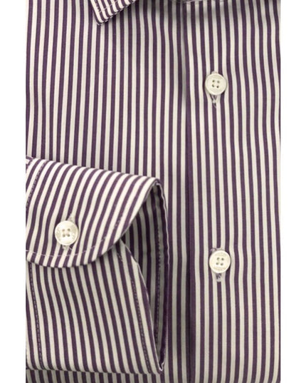 Baldinini Trend Purple Cotton Men Shirt