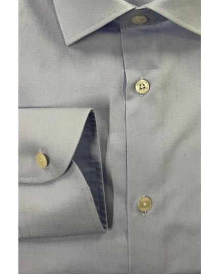 Baldinini Trend Light Blue Cotton Men Shirt
