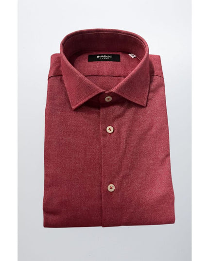 Baldinini Trend Red Cotton Men's Shirt