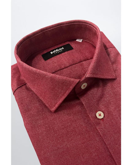 Baldinini Trend Red Cotton Men's Shirt