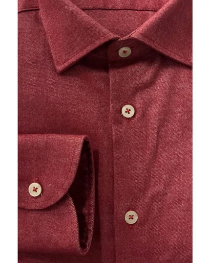 Baldinini Trend Red Cotton Men's Shirt