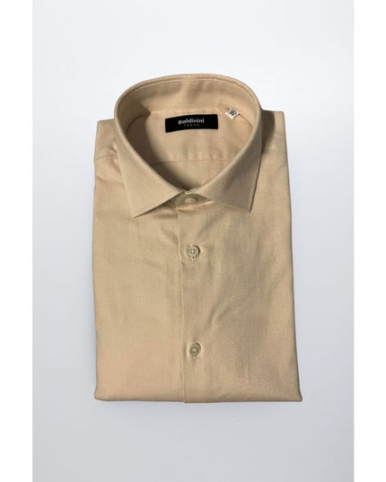 Baldinini Trend Beige Cotton Men Shirt