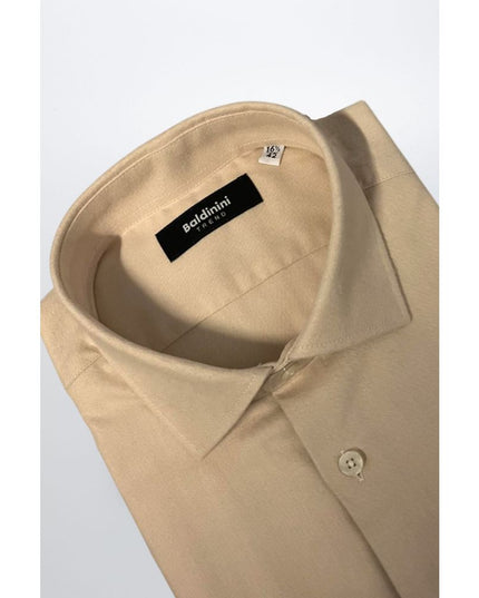 Baldinini Trend Beige Cotton Men Shirt