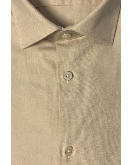 Baldinini Trend Beige Cotton Men Shirt