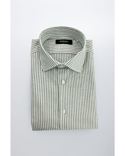 Baldinini Trend Green Cotton Men Shirt