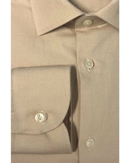 Baldinini Trend Beige Cotton Men Shirt
