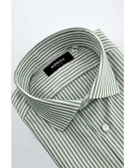 Baldinini Trend Green Cotton Men Shirt