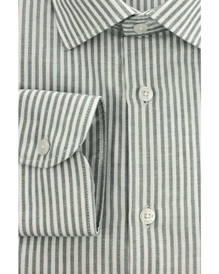 Baldinini Trend Green Cotton Men Shirt